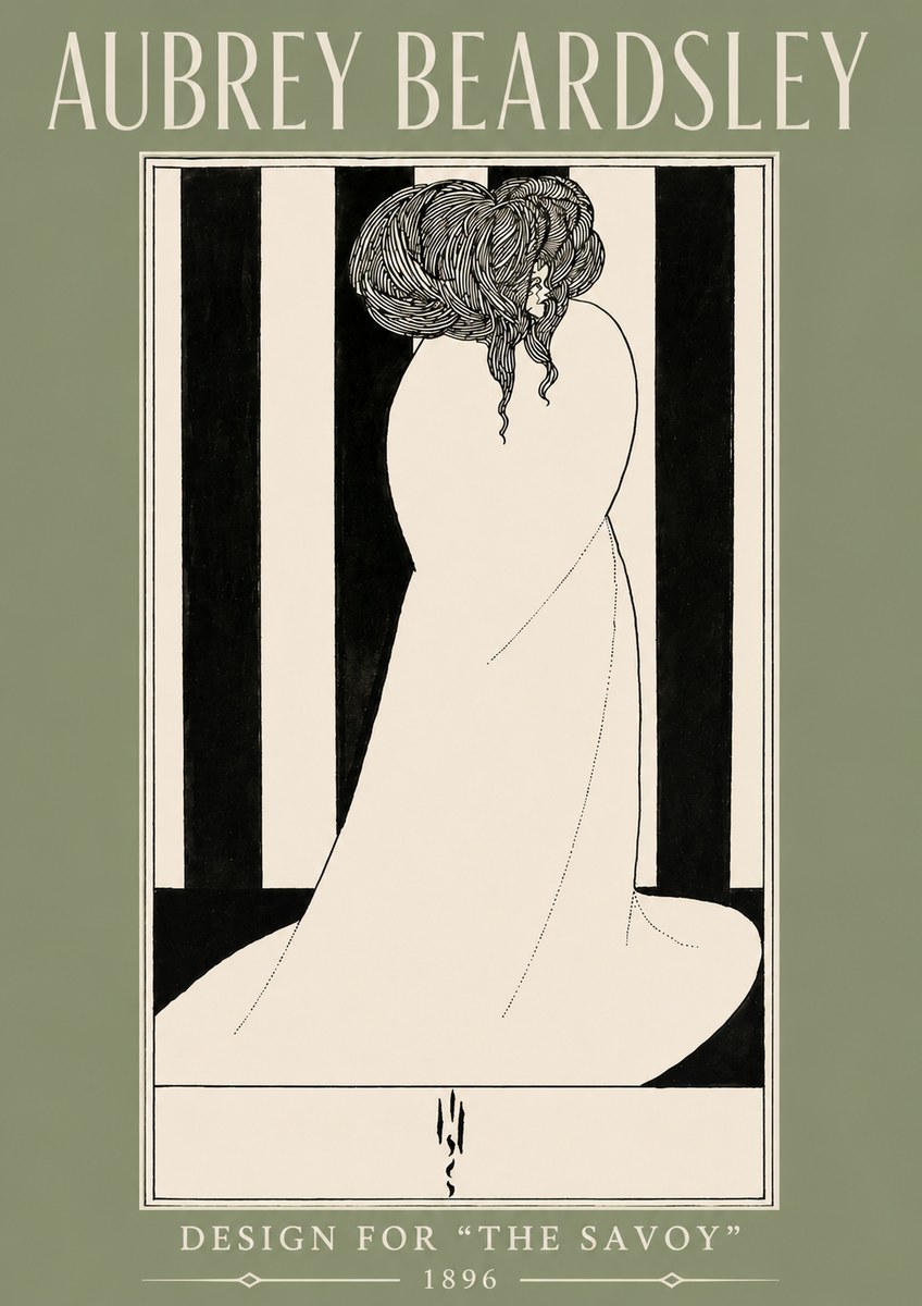 Aubrey Beardsley One of Six Designs for 'the Savoy' No4 - Póster