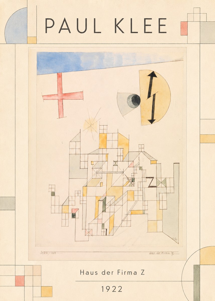 Paul Klee Haus Der Firma Z No1 - Póster