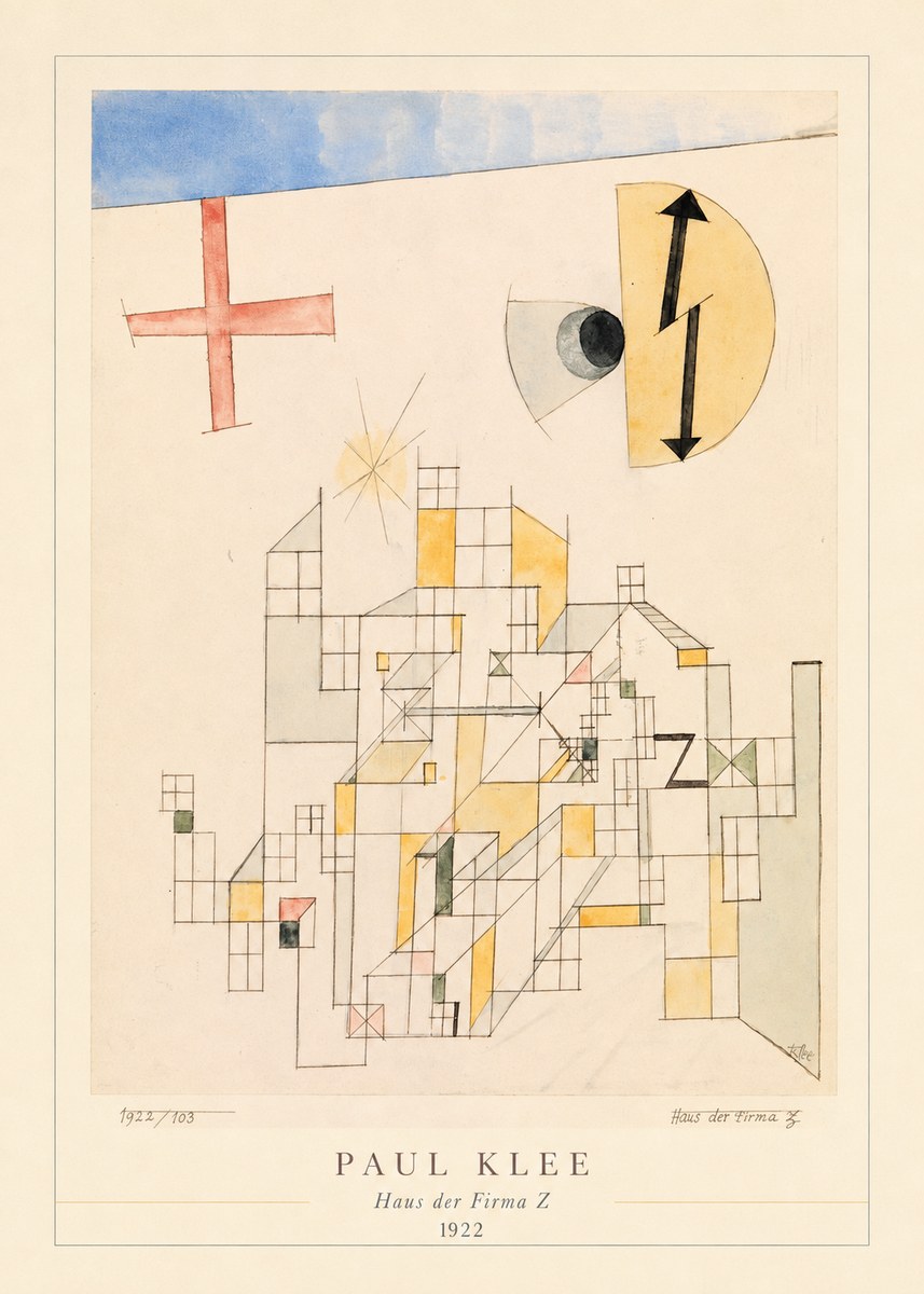 Paul Klee Haus Der Firma Z No4 - Póster