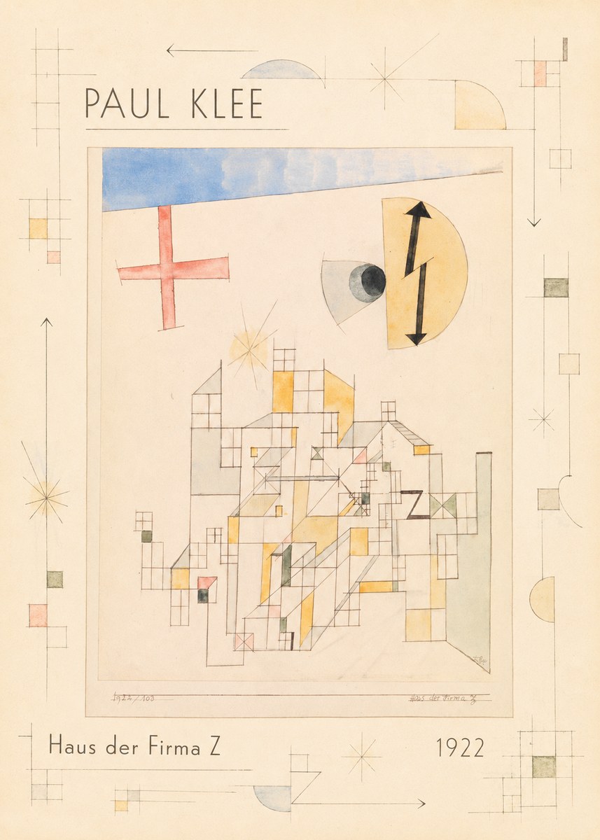 Paul Klee Haus Der Firma Z No5 - Póster