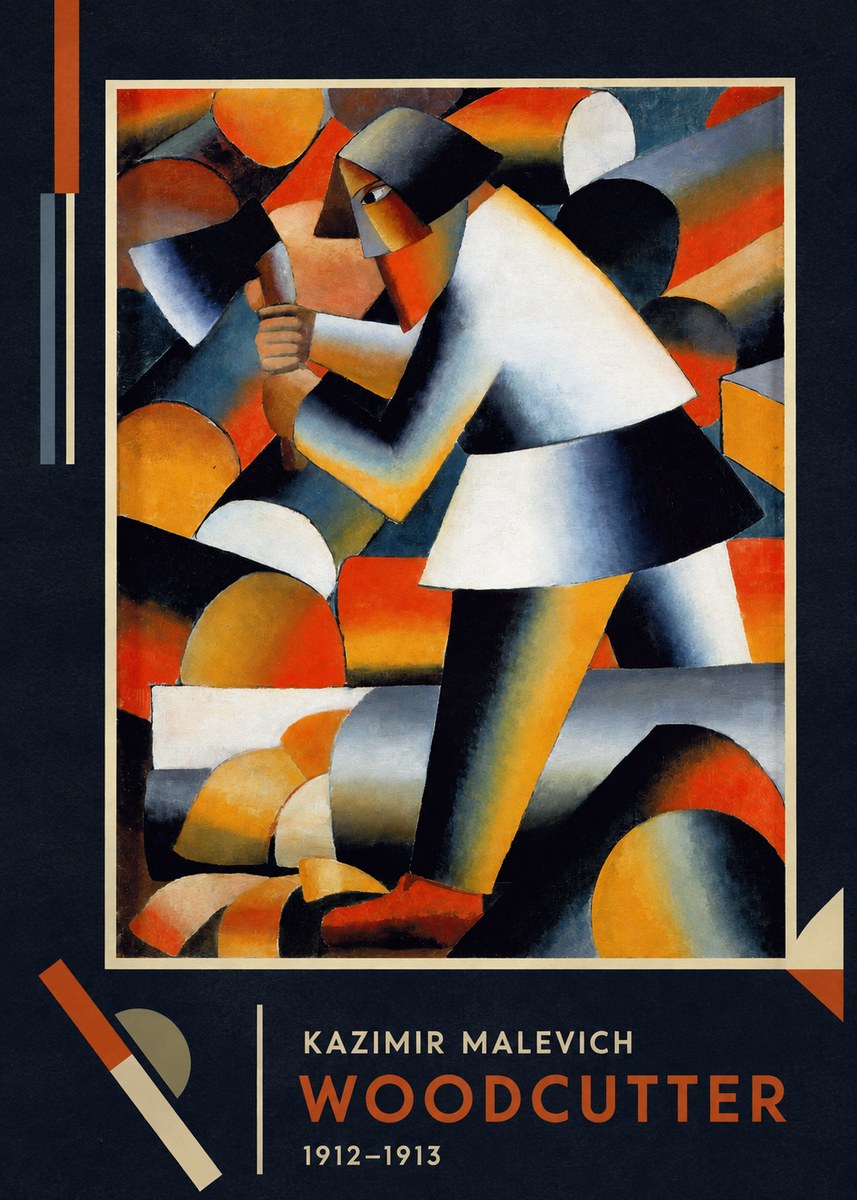Kazimir Malevich Woodcutter No2 - Póster