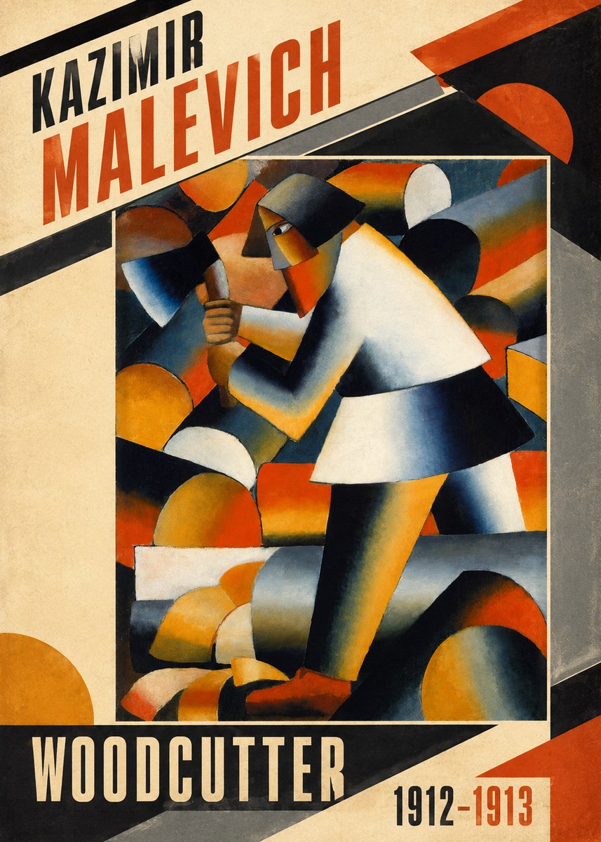Kazimir Malevich Woodcutter No3 - Póster