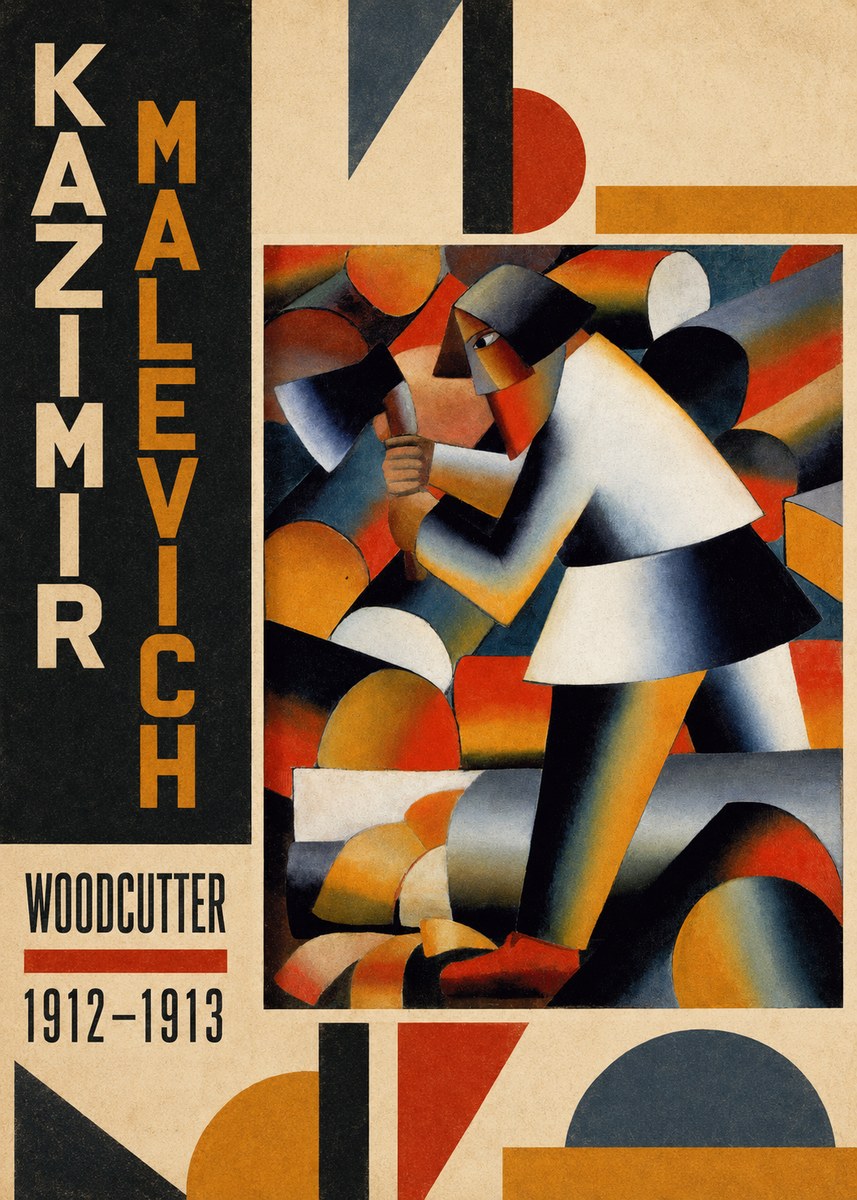 Kazimir Malevich Woodcutter No5 - Póster