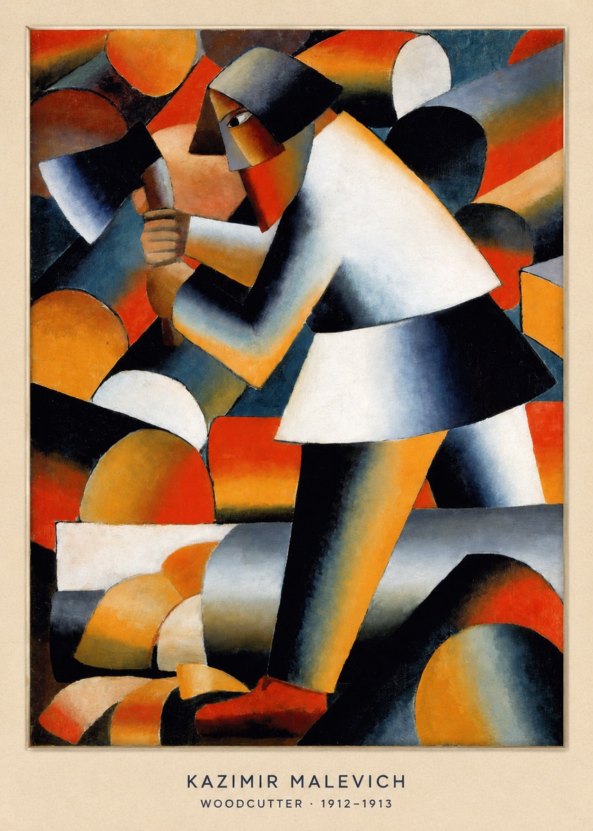 Kazimir Malevich Woodcutter No6 - Póster