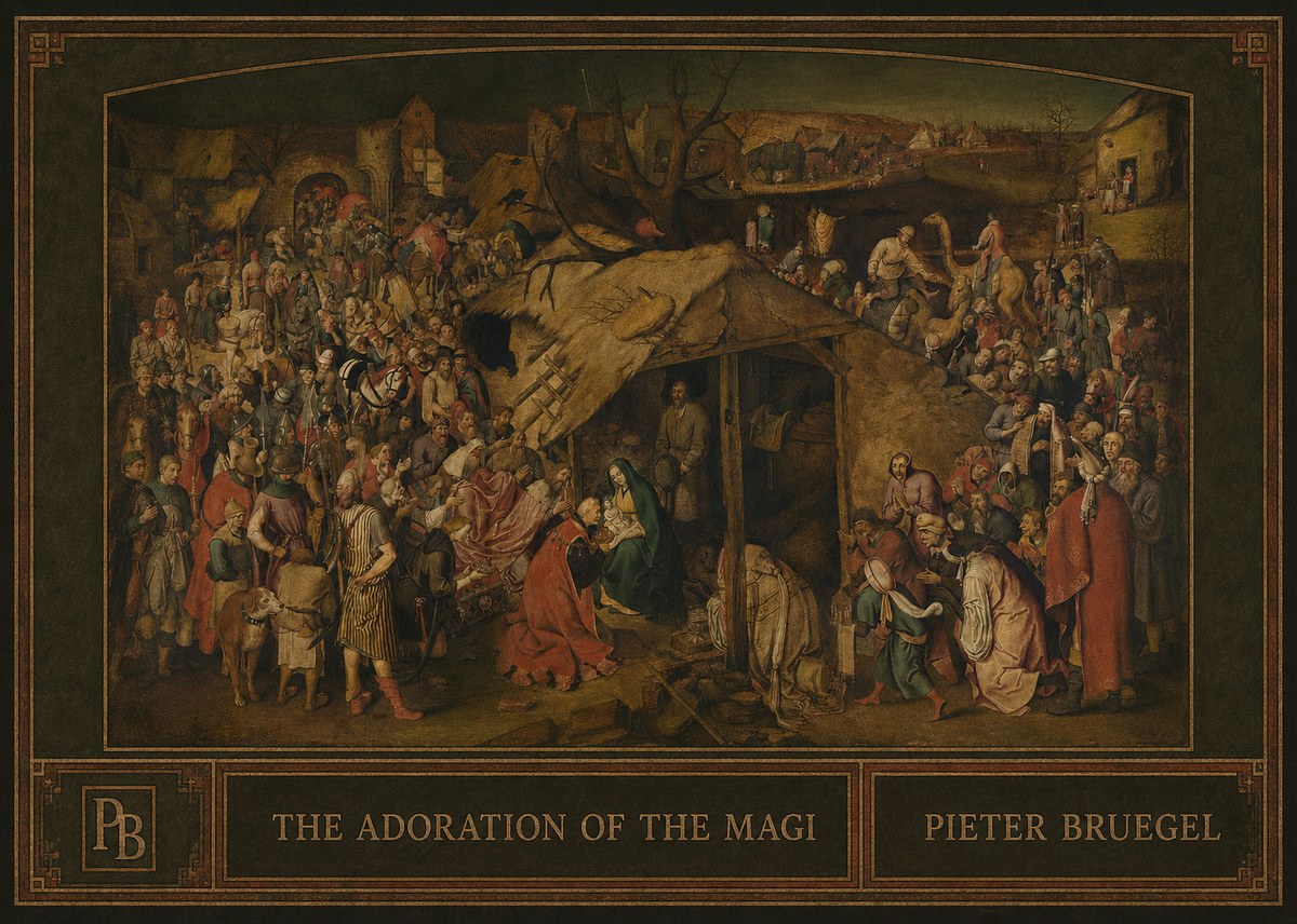 Pieter Bruegel The Adoration of the Magi No4 - Póster