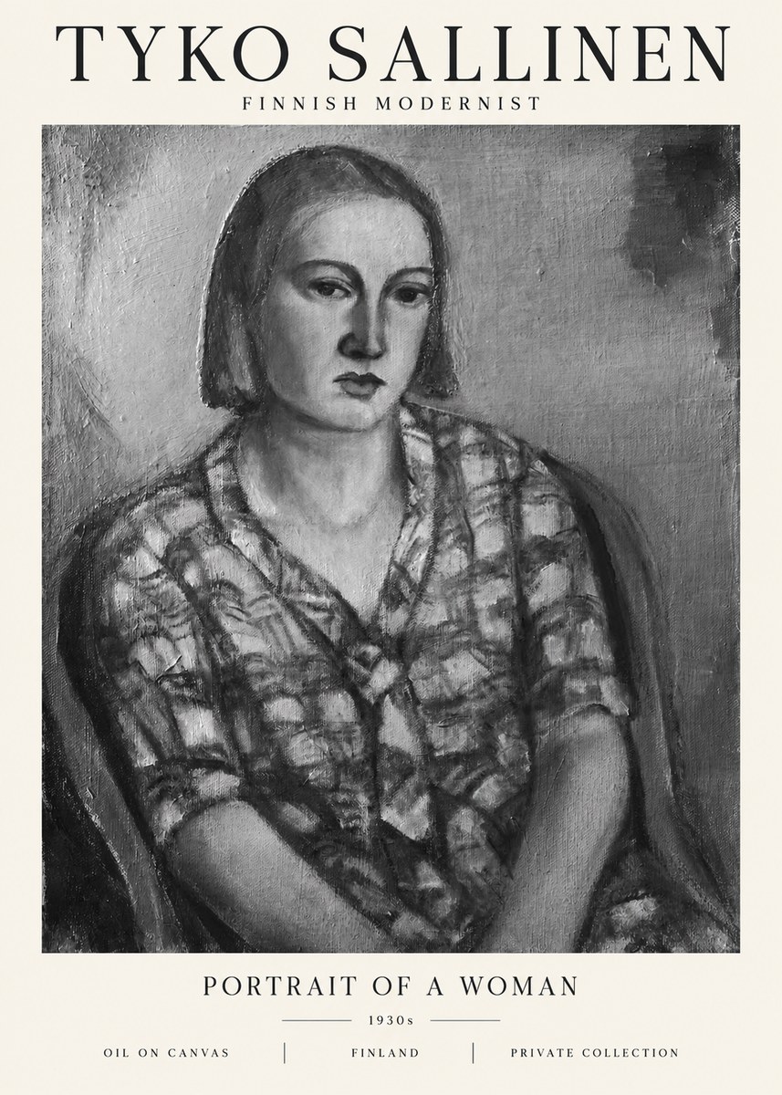 Tyko Sallinen Portrait of a Woman I No1 - Póster