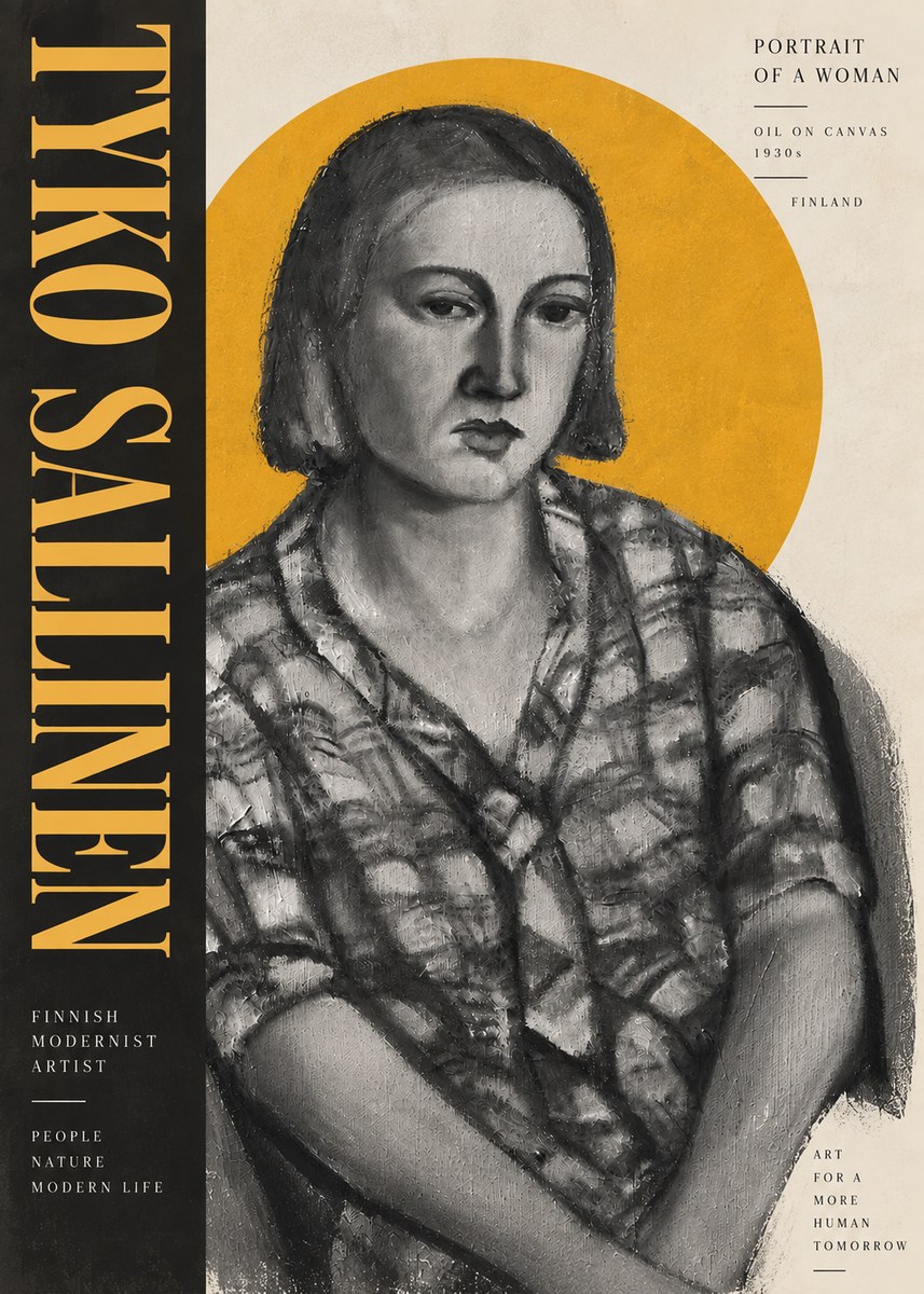 Tyko Sallinen Portrait of a Woman I No5 - Póster