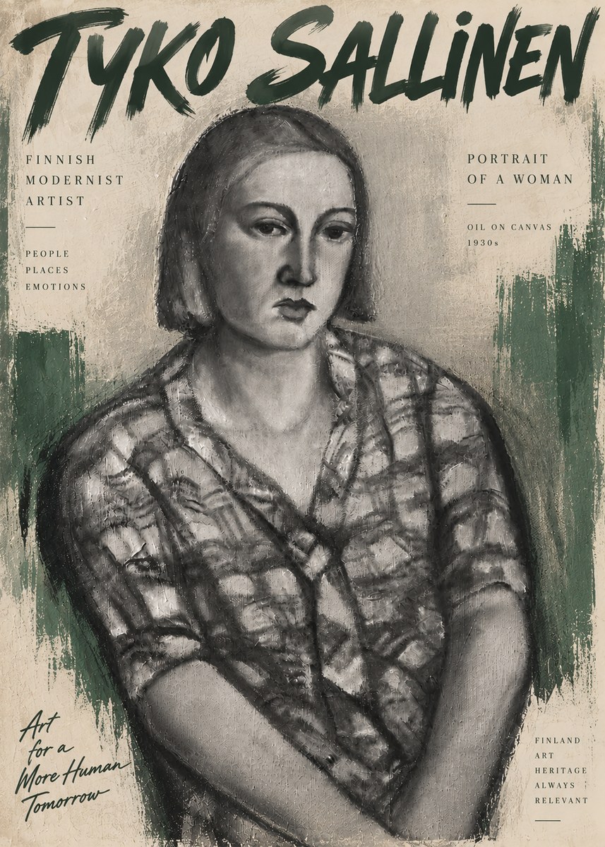 Tyko Sallinen Portrait of a Woman I No6 - Póster