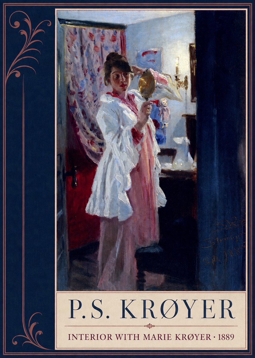 P.S. Krøyer Interior with Marie Krøyer No2 - Póster