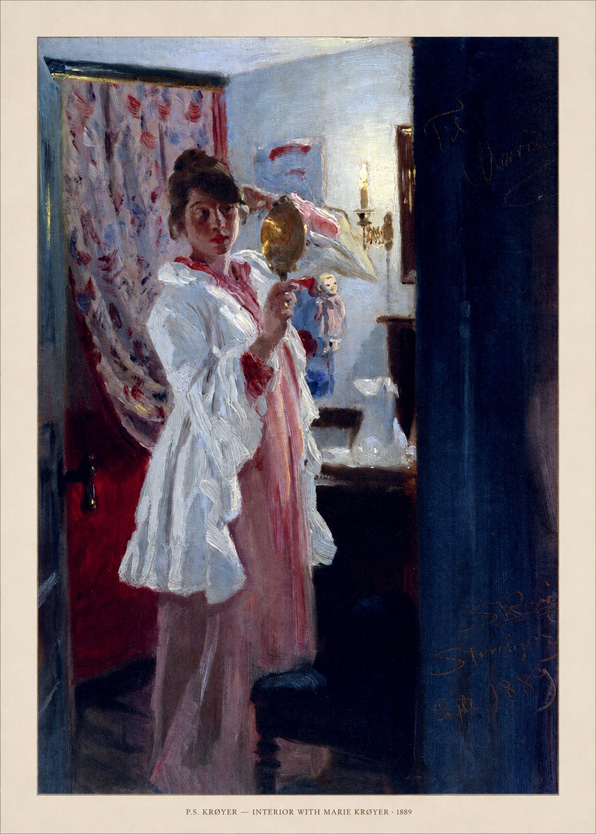 P.S. Krøyer Interior with Marie Krøyer No5 - Póster