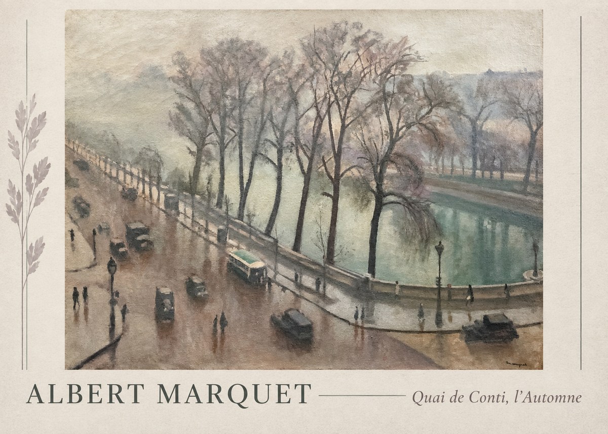 Albert Marquet Quai De Conti, L'automne No1 - Póster