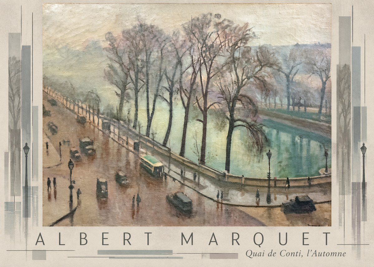 Albert Marquet Quai De Conti, L'automne No6 - Póster