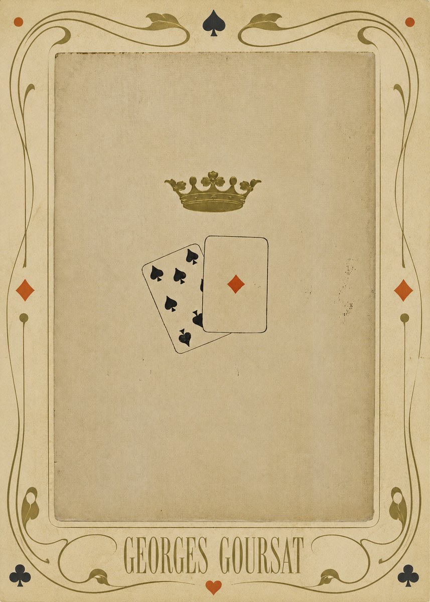 Georges Goursat Crown and Playing Cards No5 - Póster