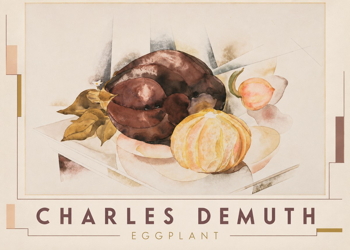 Charles Demuth Eggplant No3 - Póster