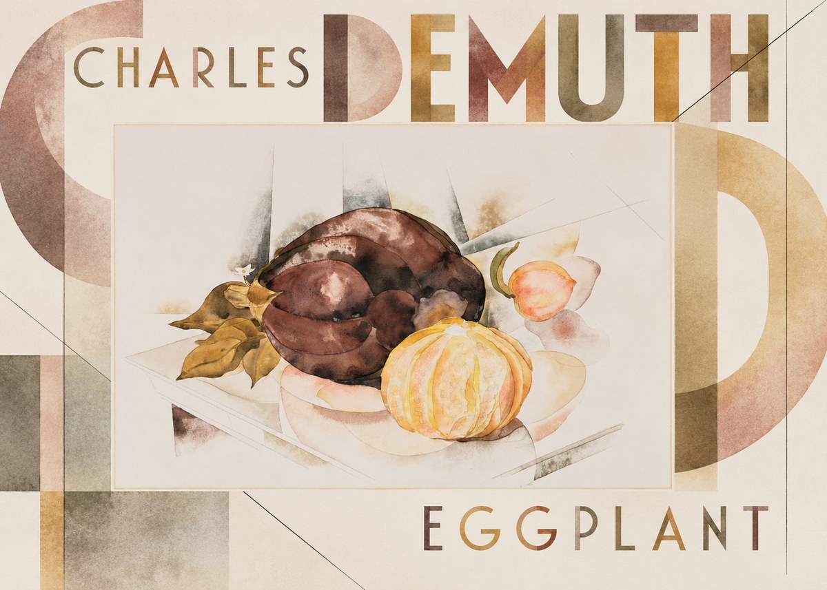 Charles Demuth Eggplant No5 - Póster