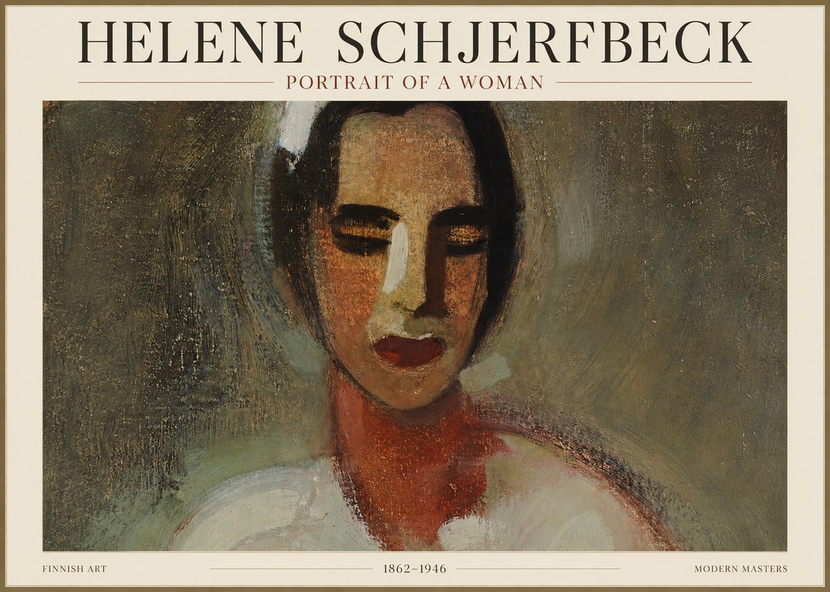Helene Schjerfbeck Portrait of a Woman III No1 - Póster