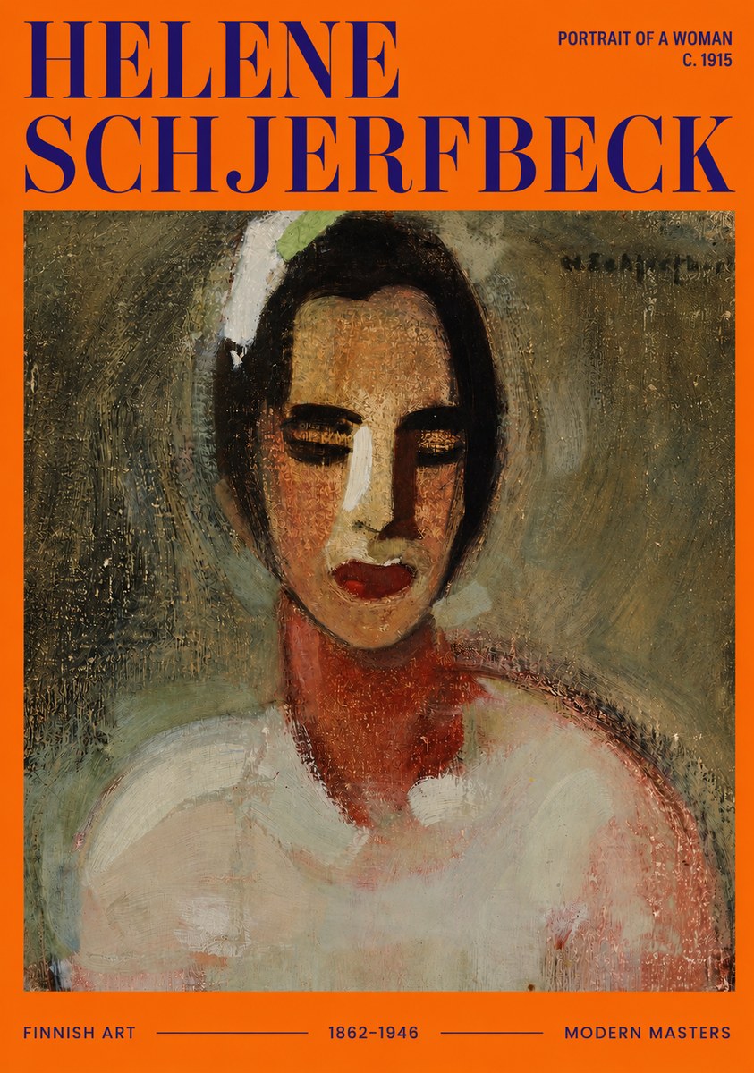 Helene Schjerfbeck Portrait of a Woman III No3 - Póster