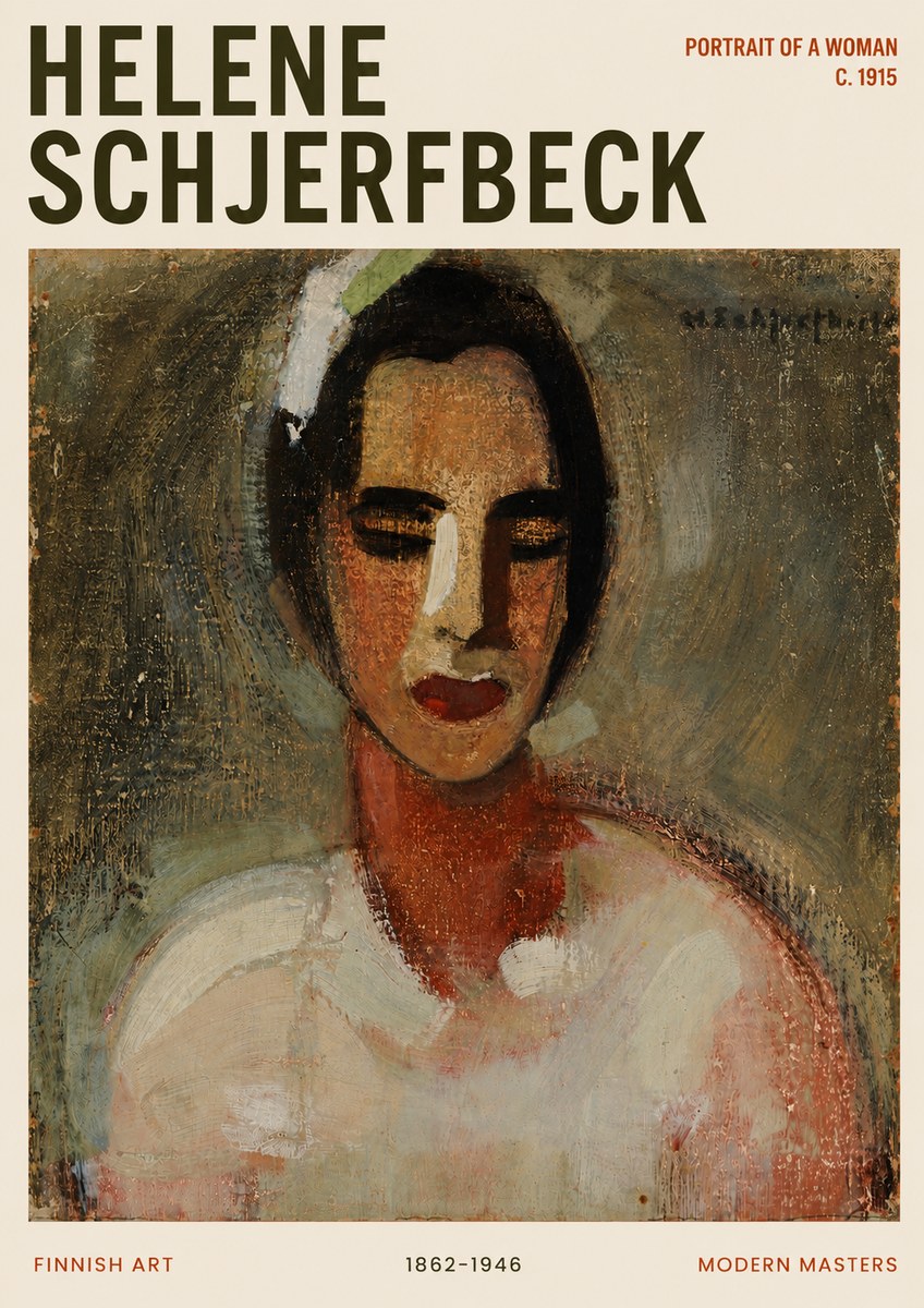Helene Schjerfbeck Portrait of a Woman III No6 - Póster