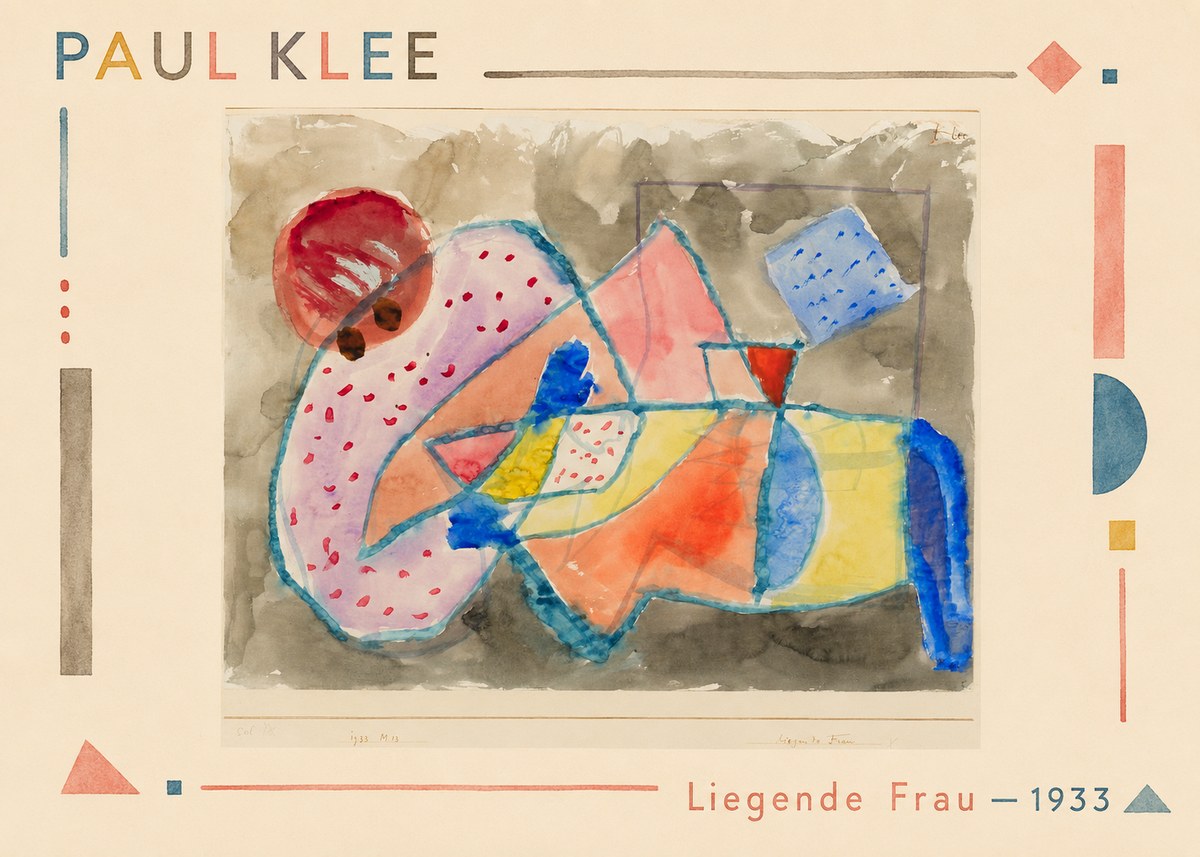 Paul Klee Liegende Frau - 1933 No1 - Póster
