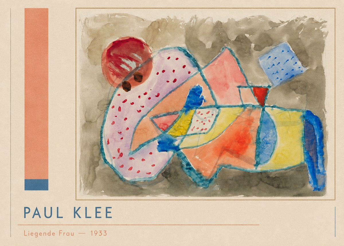 Paul Klee Liegende Frau - 1933 No3 - Póster