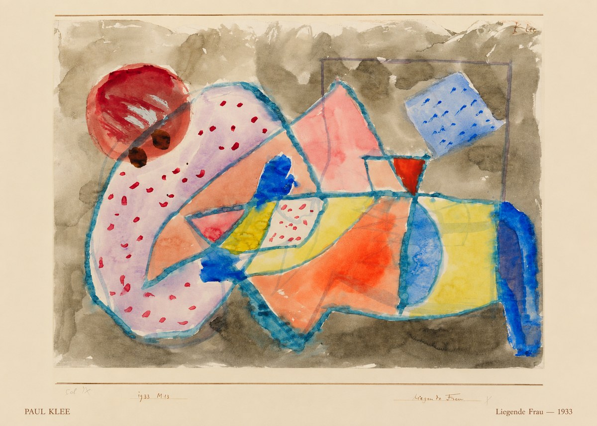 Paul Klee Liegende Frau - 1933 No5 - Póster
