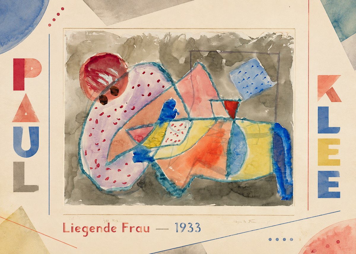Paul Klee Liegende Frau - 1933 No6 - Póster