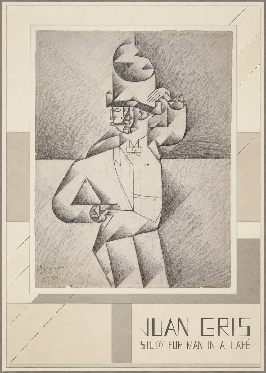 Juan Gris Study for Man in a Café No3 - Póster