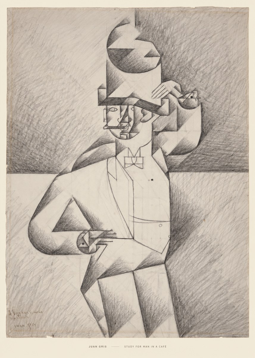 Juan Gris Study for Man in a Café No6 - Póster