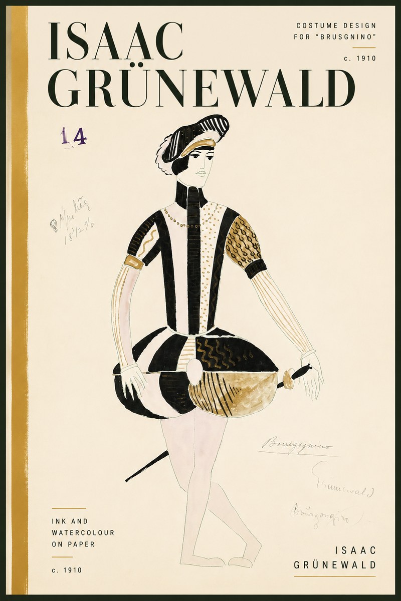 Isaac Grünewald Costume Design IX No4 - Póster