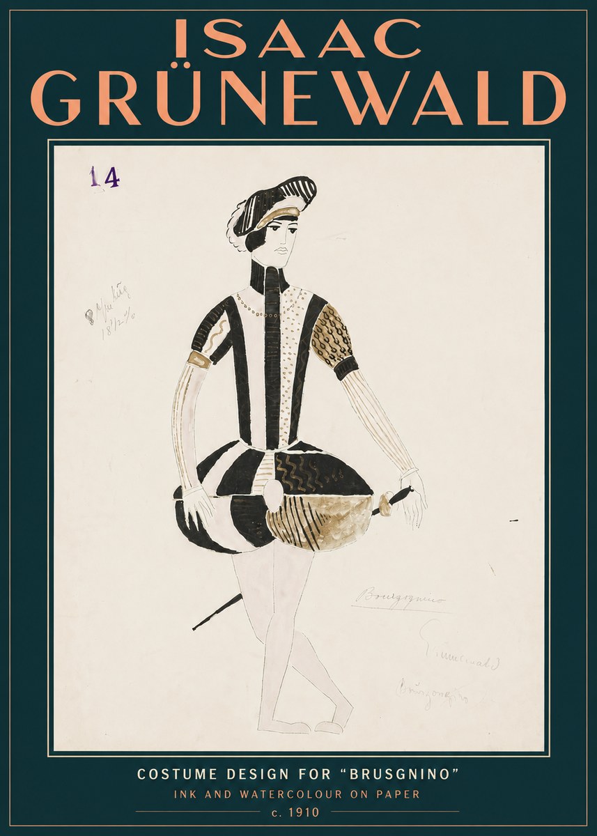 Isaac Grünewald Costume Design IX No5 - Póster