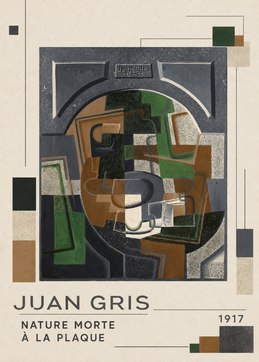 Juan Gris Nature Morte À La Plaque No5 - Póster