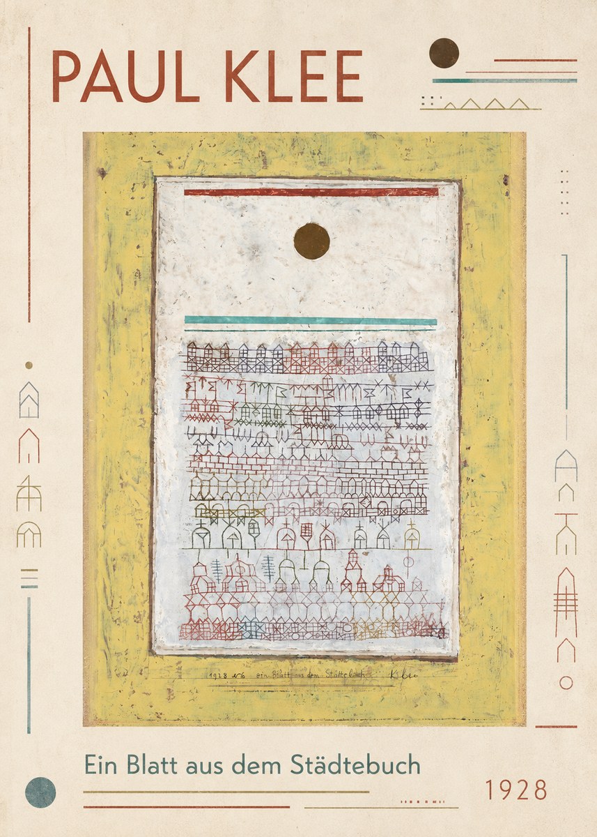 Paul Klee Ein Blatt Aus Dem Städtebuch No3 - Póster
