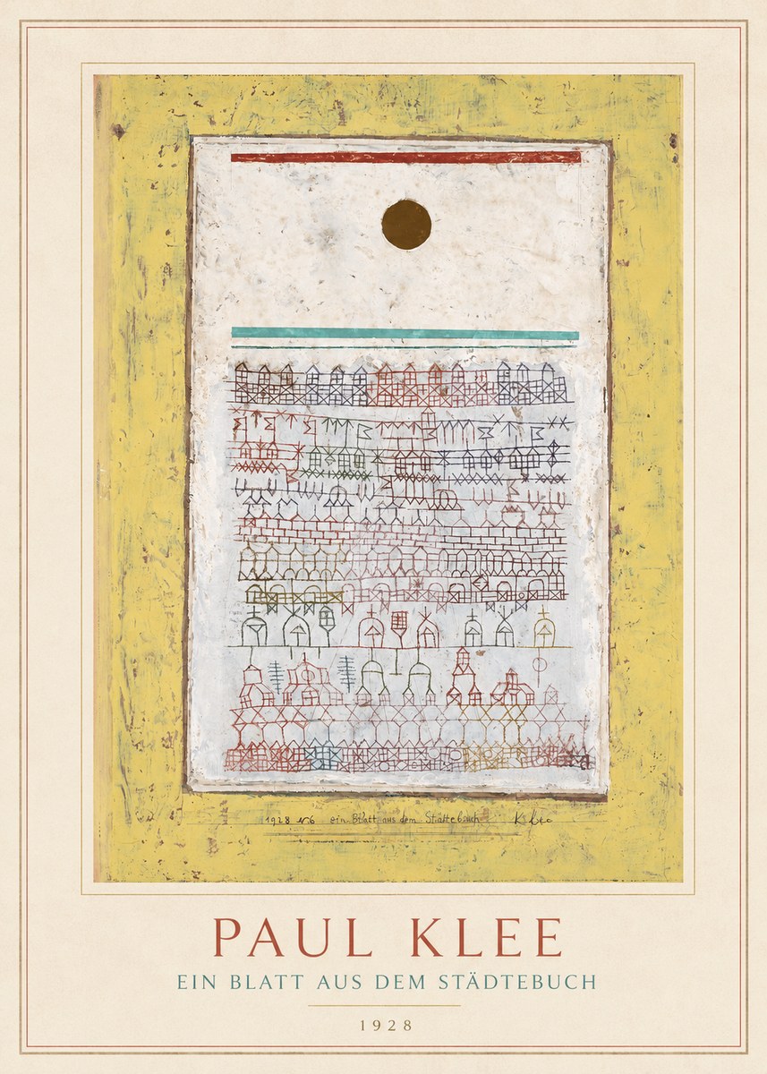 Paul Klee Ein Blatt Aus Dem Städtebuch No5 - Póster