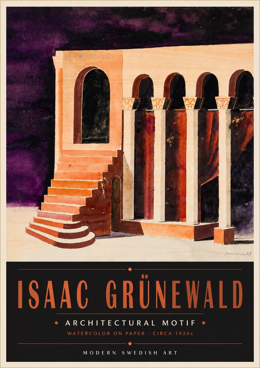 Isaac Grünewald Architectural Motif I No5 - Póster