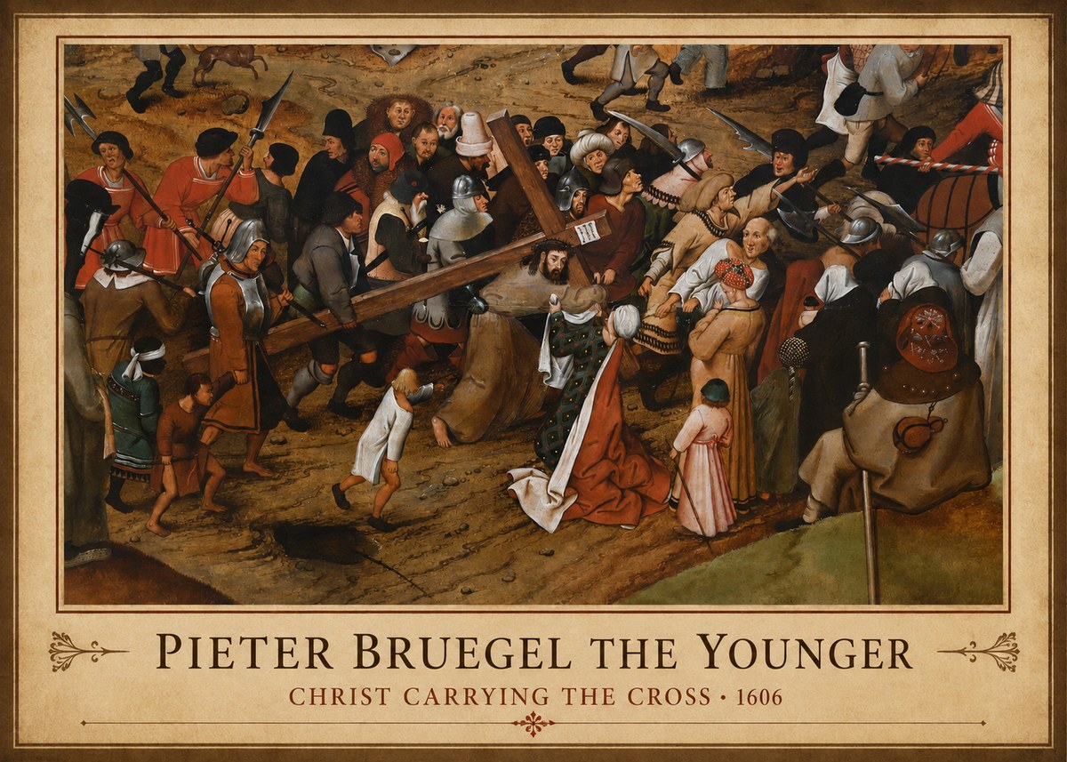 Pieter Bruegel Christ Carrying the Cross II No1 - Póster