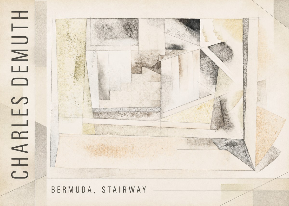 Charles Demuth Bermuda, Stairway No2 - Póster