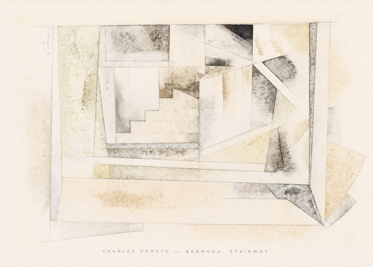 Charles Demuth Bermuda, Stairway No6 - Póster