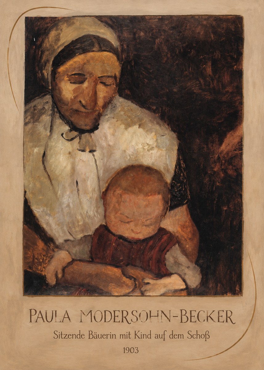 Paula Modersohn-Becker Sitzende Bäuerin Mit Kind Auf Dem Schoß No4 - Póster