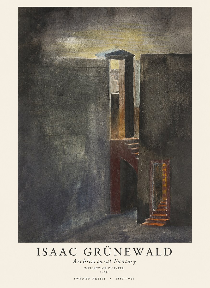 Isaac Grünewald Architectural Fantasy No1 - Póster