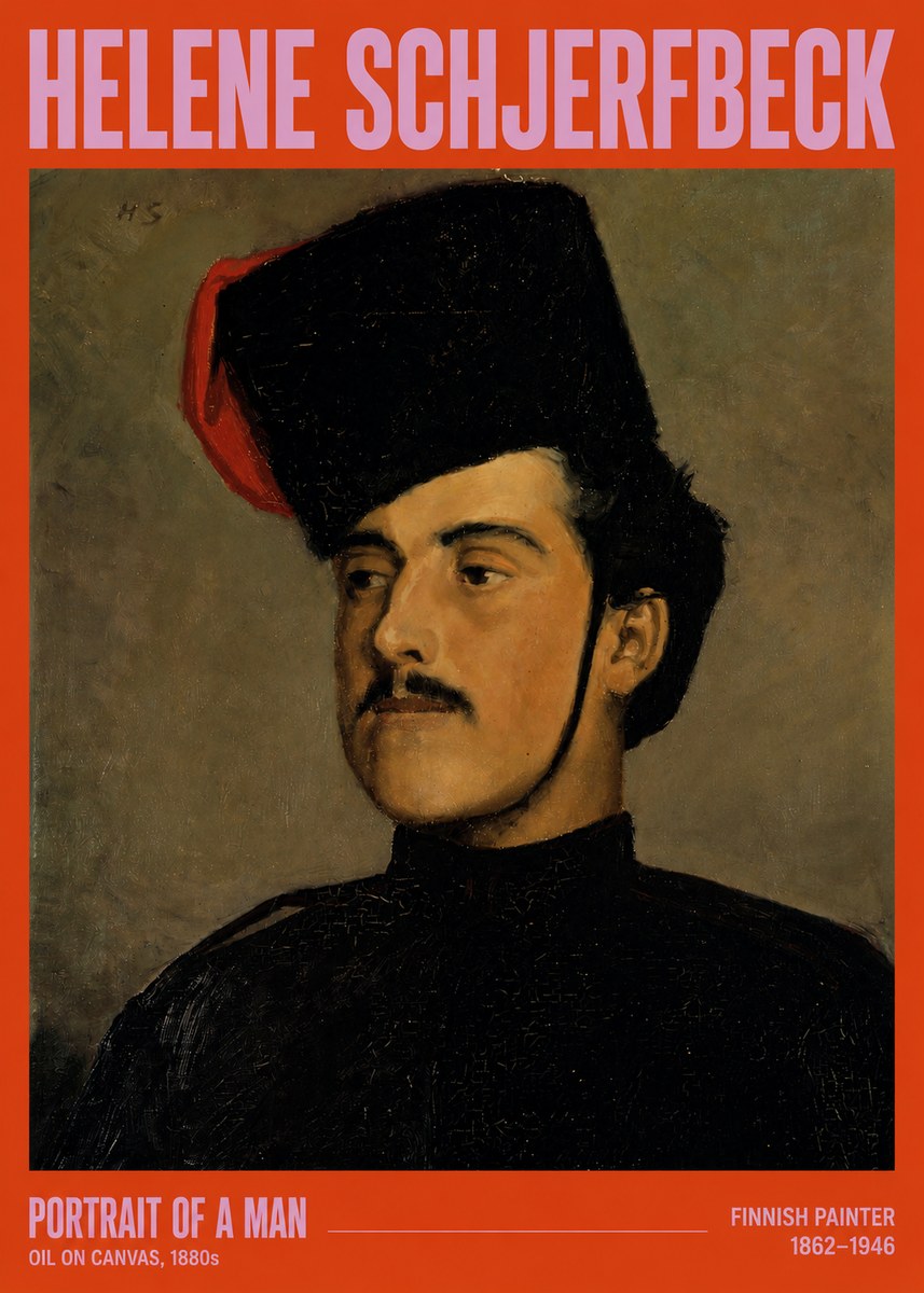 Helene Schjerfbeck Portrait of a Man II No2 - Póster