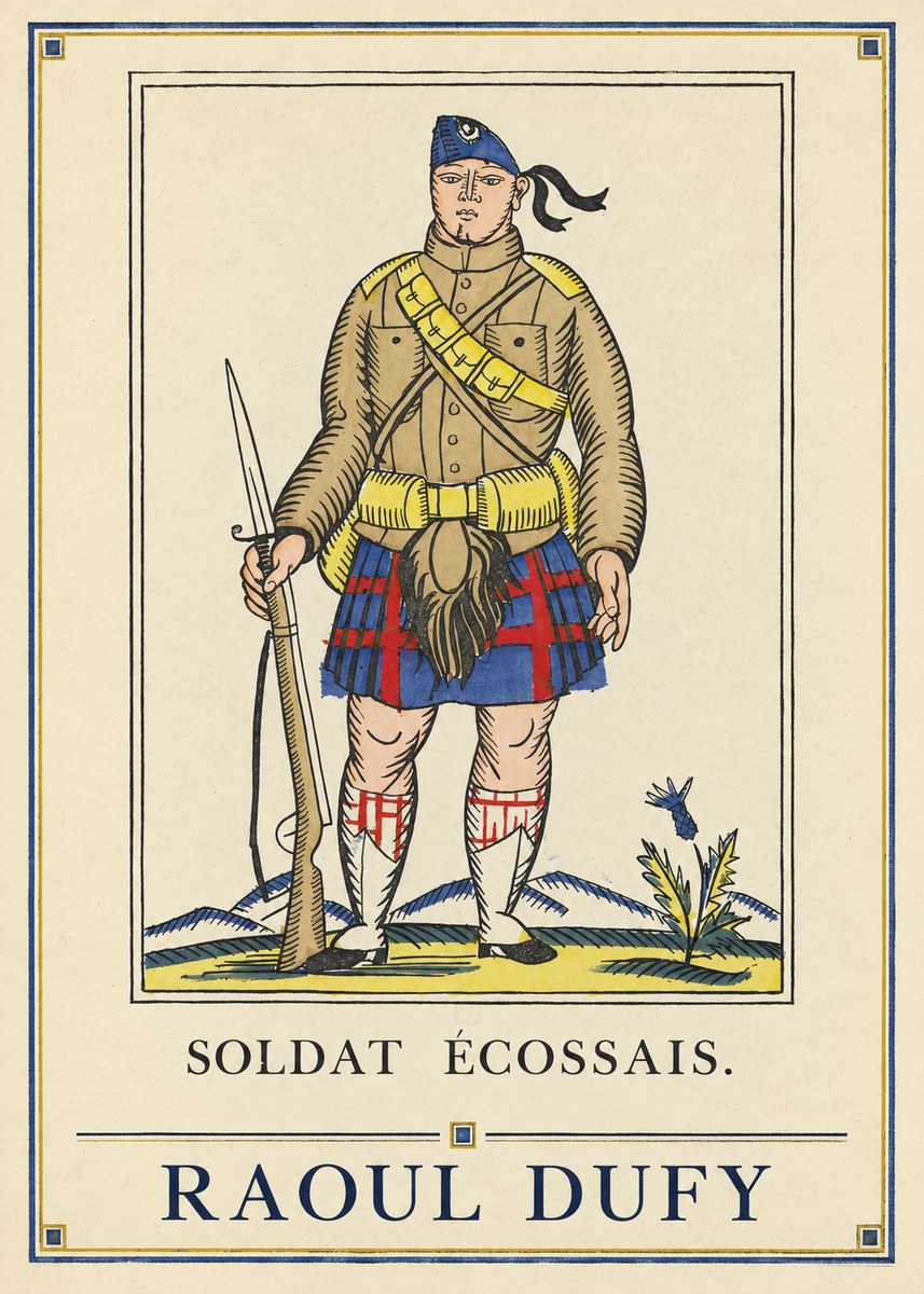 Raoul Dufy Soldat Écossais. No4 - Póster