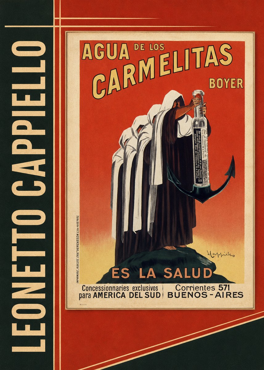 Leonetto Cappiello Agua De Los Carmelitas Boyer No2 - Póster