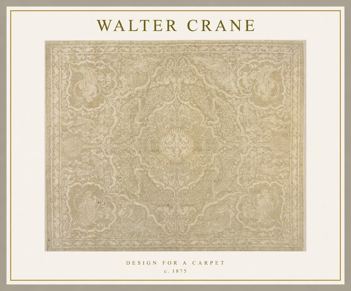 Walter Crane Design for a Carpet No1 - Póster
