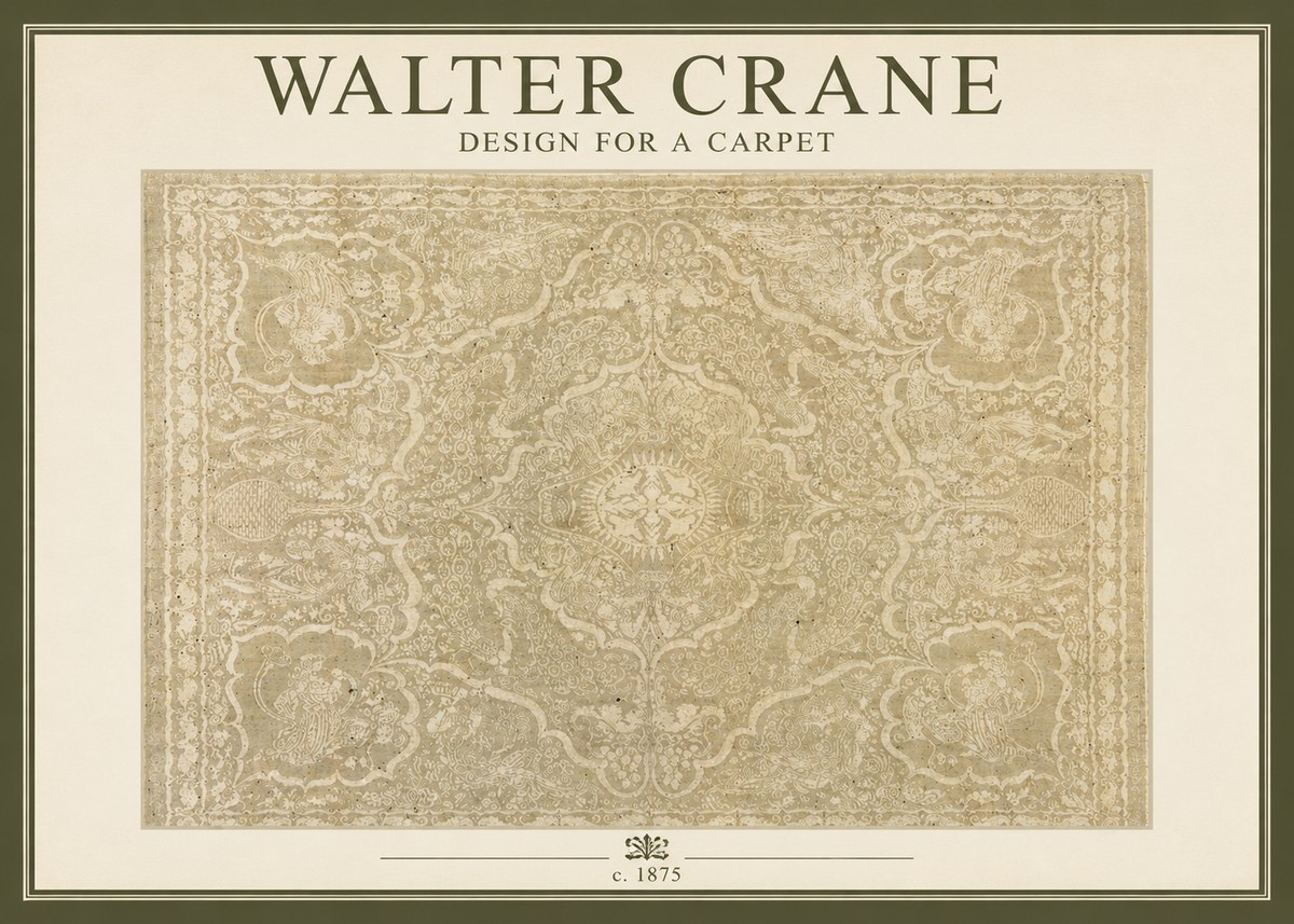 Walter Crane Design for a Carpet No2 - Póster