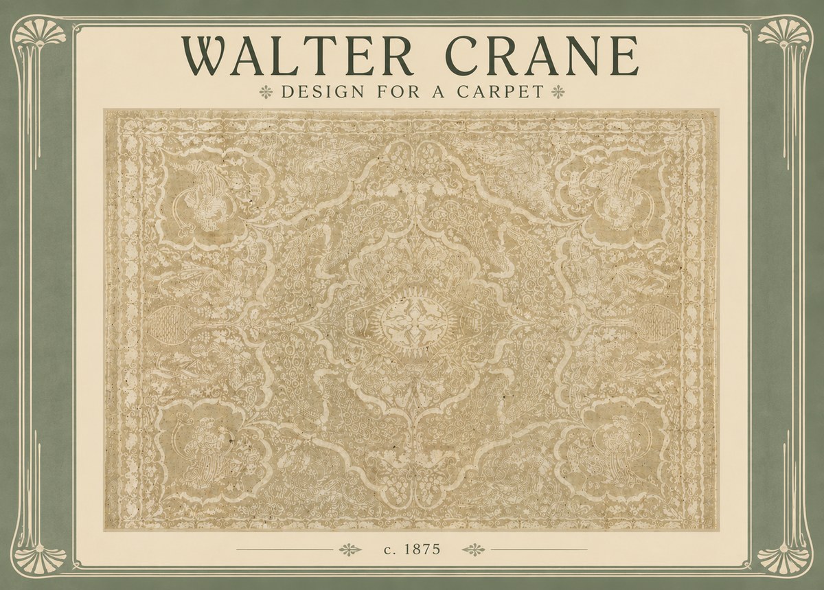 Walter Crane Design for a Carpet No4 - Póster