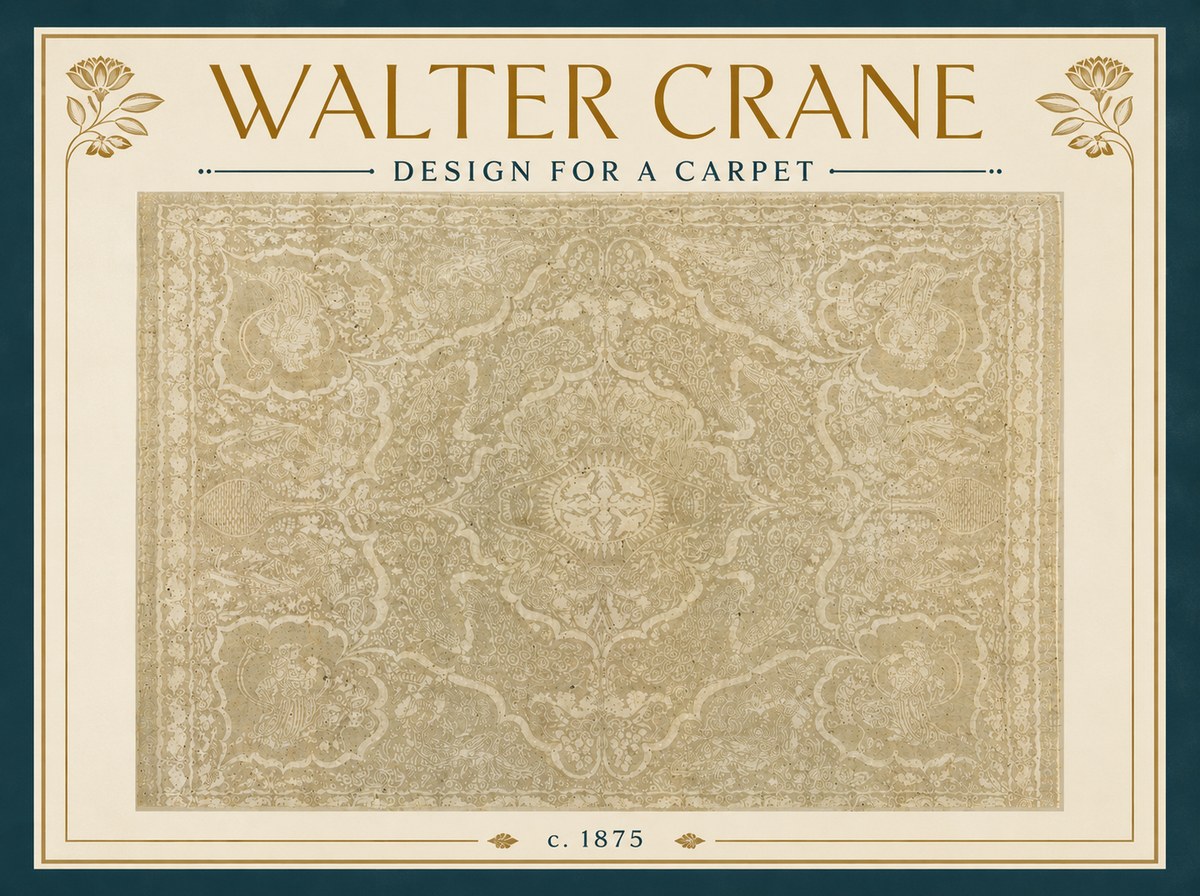 Walter Crane Design for a Carpet No5 - Póster