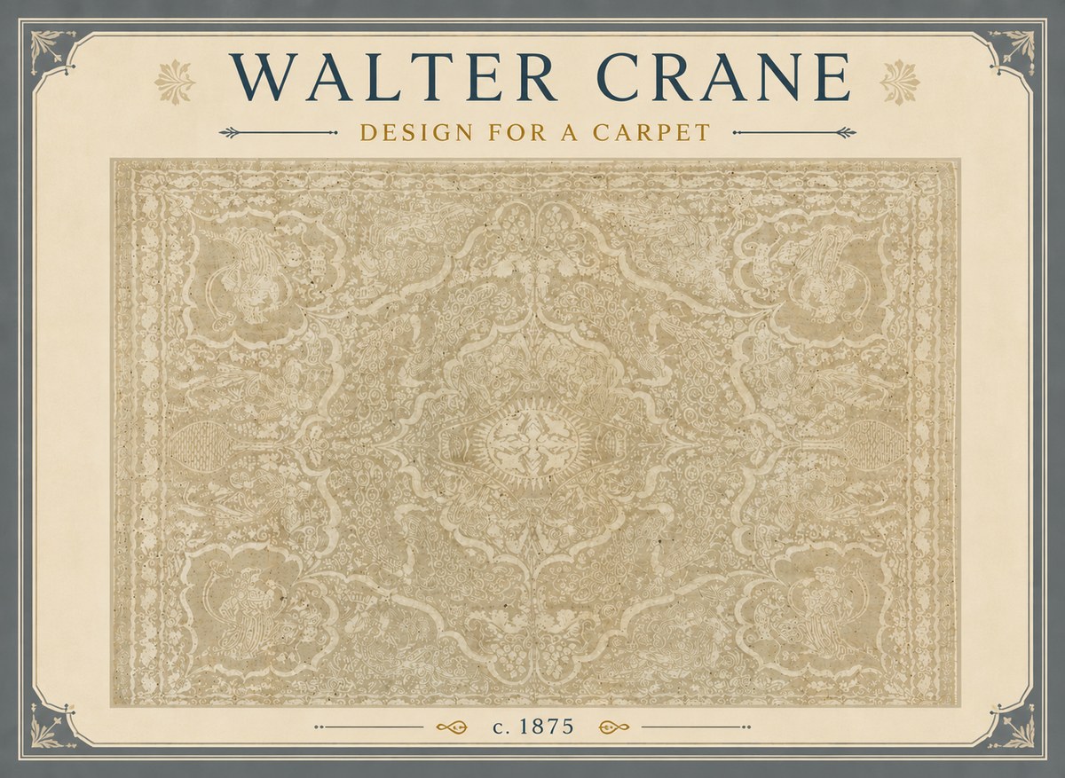 Walter Crane Design for a Carpet No6 - Póster