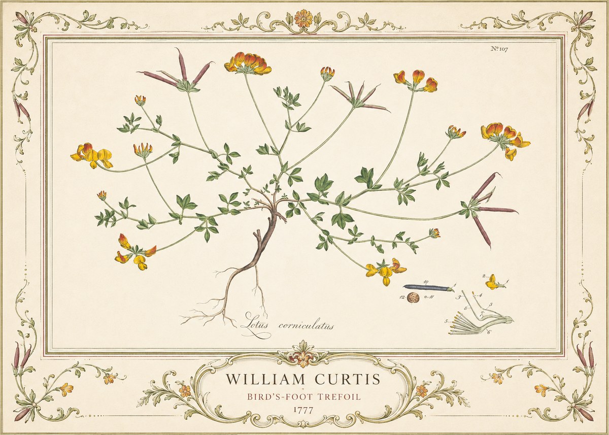 William Curtis Bird's-foot Trefoil No4 - Póster