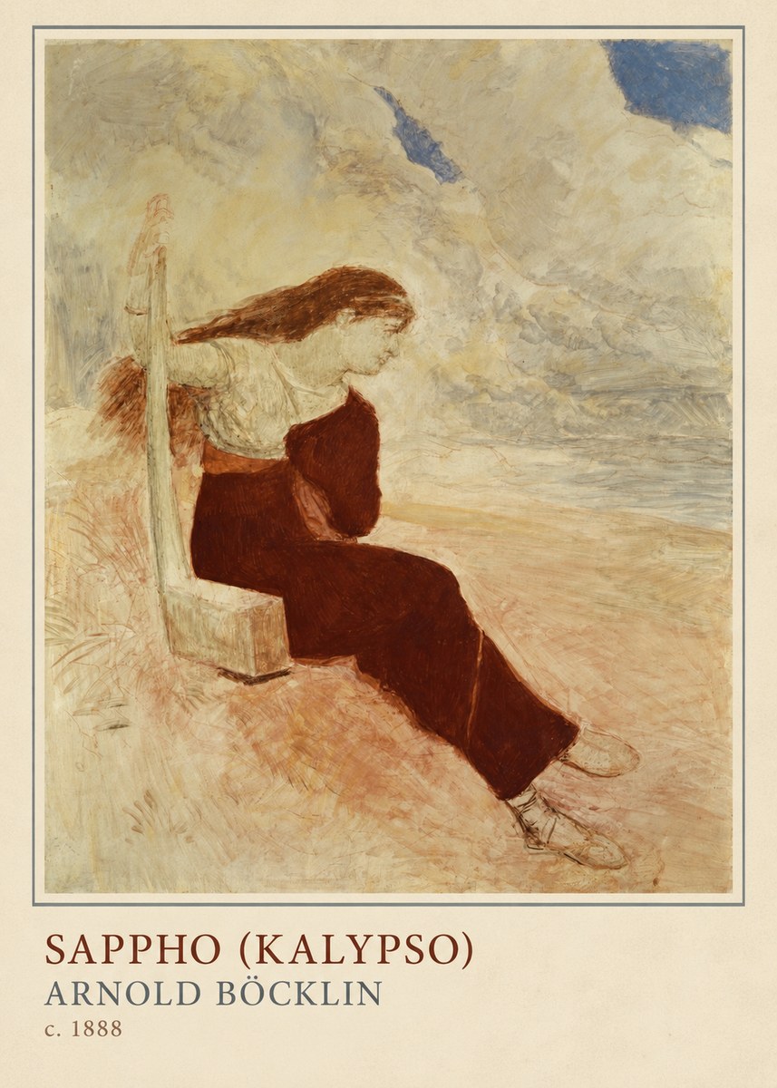 Arnold Böcklin Sappho (Kalypso) No3 - Póster