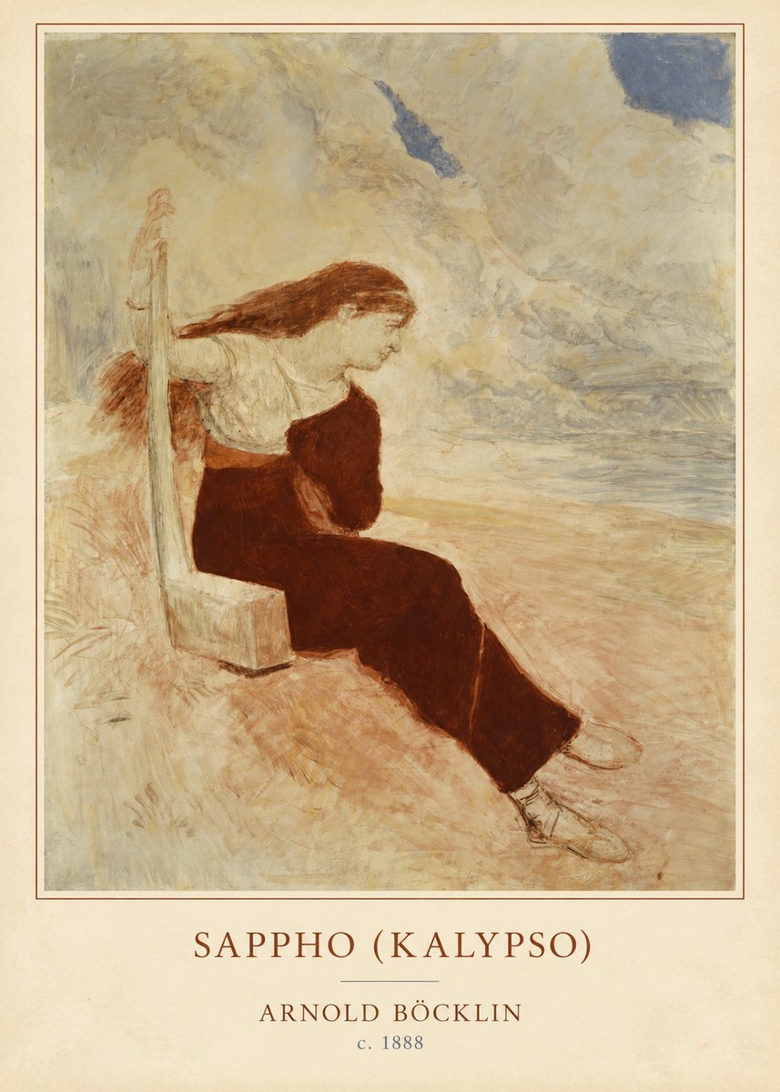 Arnold Böcklin Sappho (Kalypso) No4 - Póster